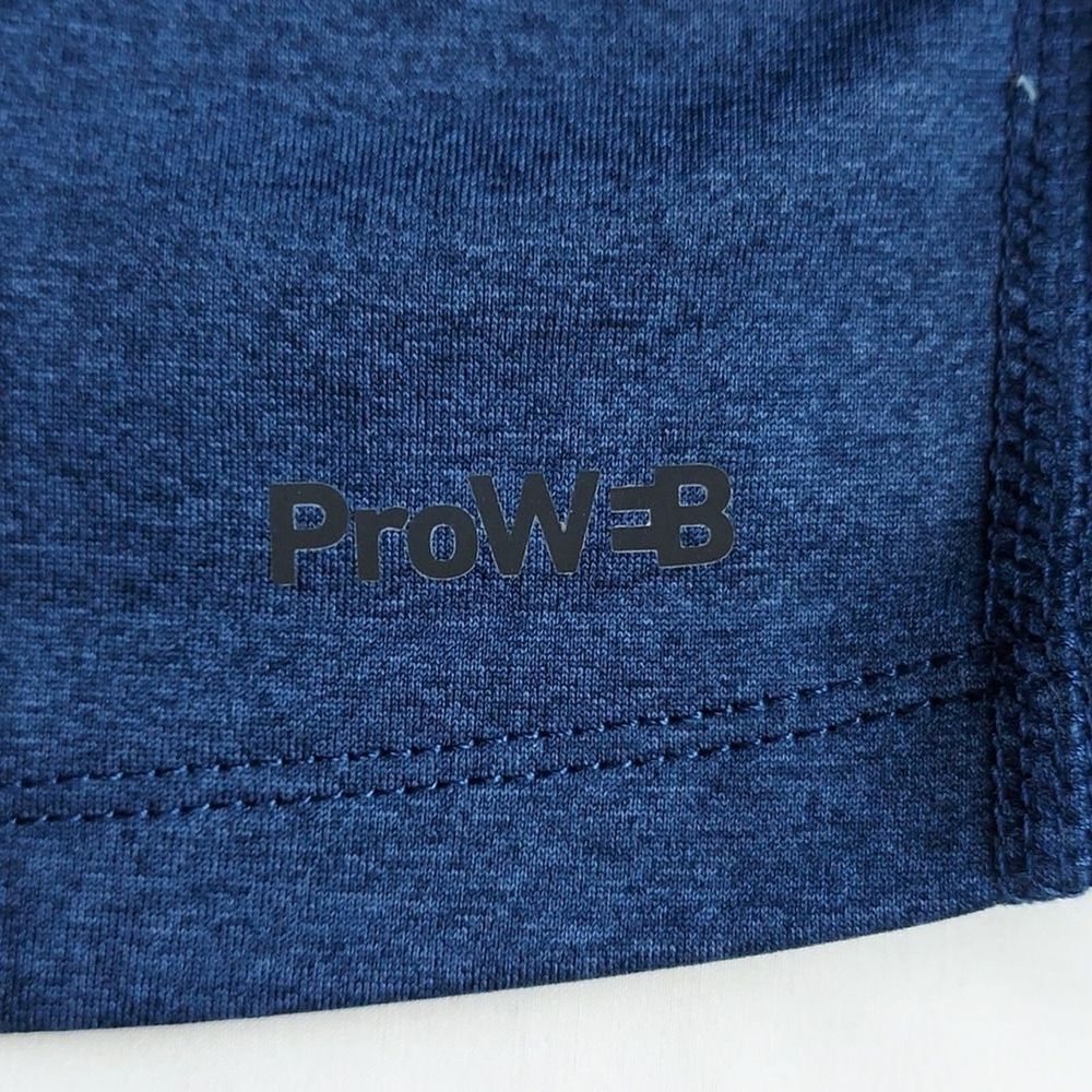 Spyder Active Pro Web Men's L Shirt Wicking Long Sleeve Heather Navy Blue Black - Picture 4 of 7